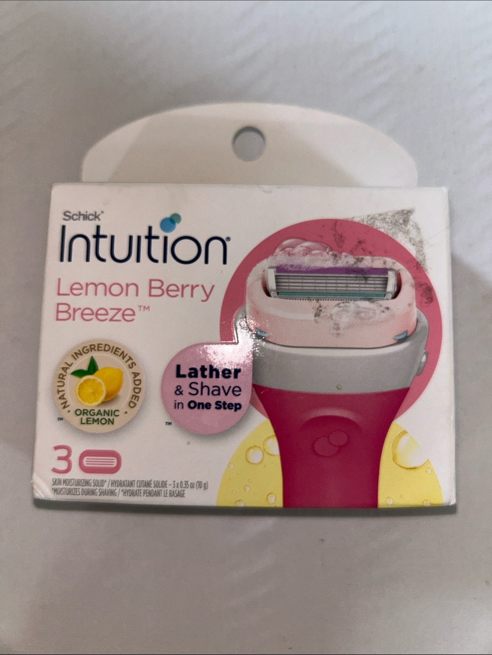 Schick Intuition Lemon Berry Breeze Women's Razor Refill - Pink